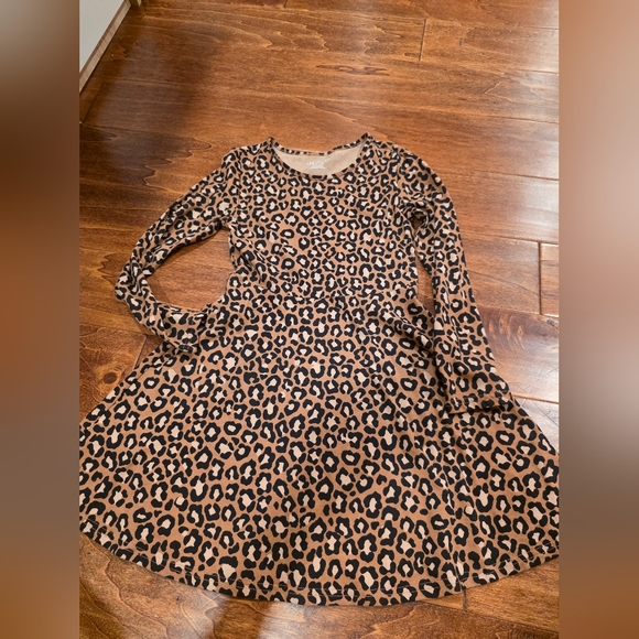 Place Kids Leopard Print Dress - Tan and Black - Picture 1 of 3